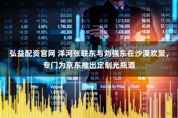 弘益配资官网 洋河张联东与刘强东在沙漠欢聚，专门为京东推出定制光瓶酒