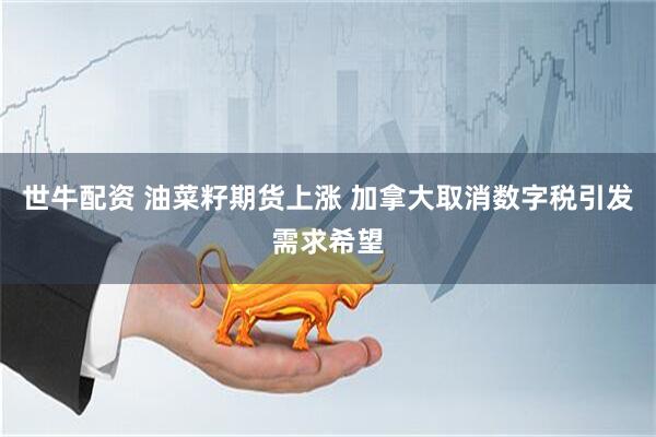 世牛配资 油菜籽期货上涨 加拿大取消数字税引发需求希望