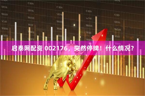 启泰网配资 002176，突然停牌！什么情况？