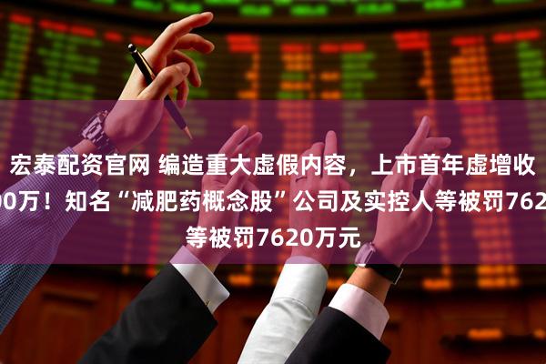 宏泰配资官网 编造重大虚假内容,上市首年虚增收入3000万!知名“减肥药概念股”公司及实控人等被罚7620万元